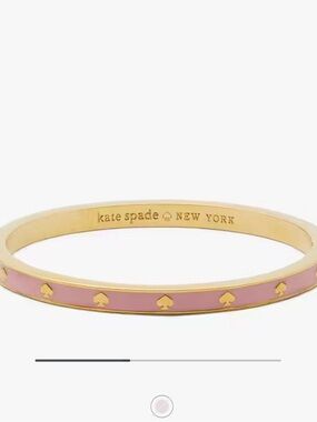kate spade Spot The Spade Enamel Hinged Bangle Gold Bangle Bracelet NEW